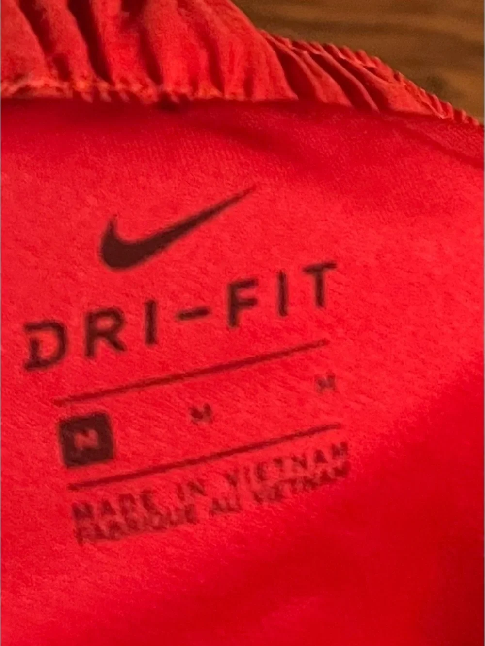 Nike Dri-FIT Red Athletic Shorts with Black Trim